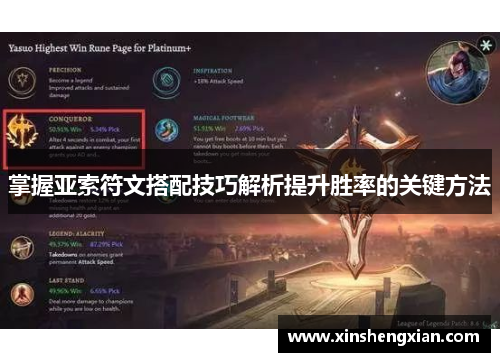 掌握亚索符文搭配技巧解析提升胜率的关键方法